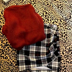 Holiday Outfit. Included is a sweater and skirt.